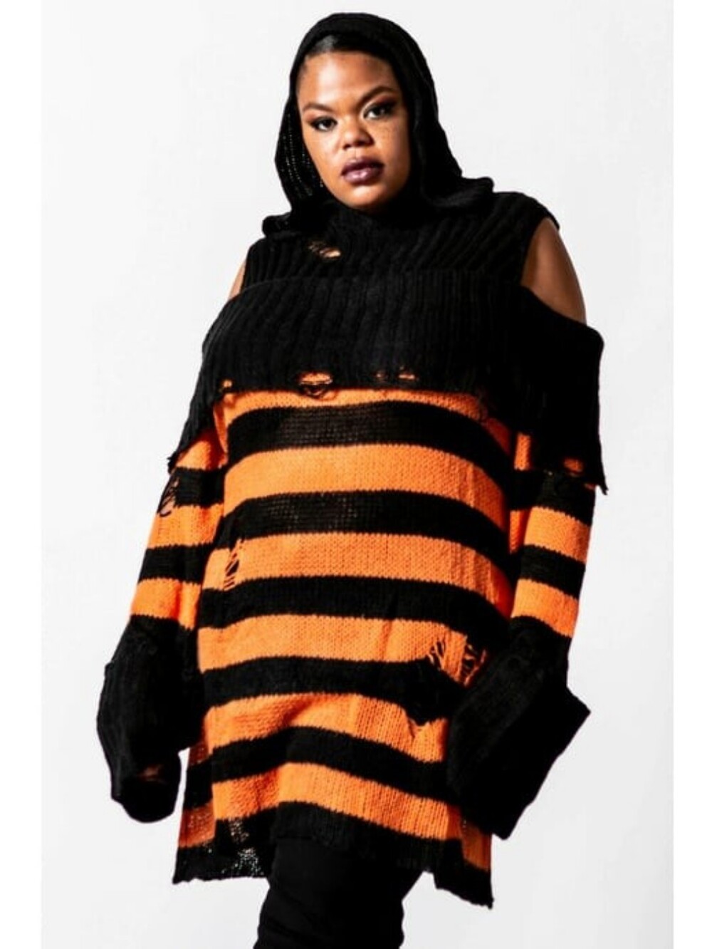 Killstar Bootiful Hooded Knit Sweater